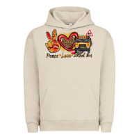 Peace Love School Bus Urban Hoodie | Teevron