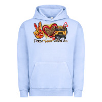 Pigment Grape Ice peace love school bus Urban Hoodie - texasbilliewilder