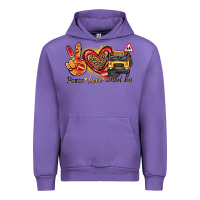 Tulip peace love school bus Urban Hoodie - texasbilliewilder