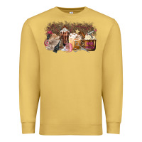 Antique Gold Hair Dresser Coffee Cups Premium Sweatshirt - MaliasSmallBusiness