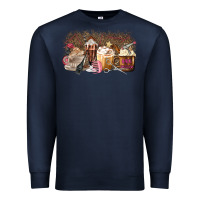 Navy Hair Dresser Coffee Cups Premium Sweatshirt - MaliasSmallBusiness