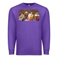 Purple Hair Dresser Coffee Cups Premium Sweatshirt - MaliasSmallBusiness