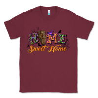 Burgundy halloween home sweet home Classic Tee - BundleAndBundleShop