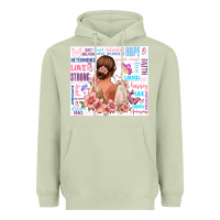 Matcha positive affirmations girl Heavyweight Hoodie - MaliasSmallBusiness