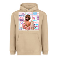 Mushroom positive affirmations girl Heavyweight Hoodie - MaliasSmallBusiness