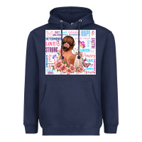 Navy positive affirmations girl Heavyweight Hoodie - MaliasSmallBusiness