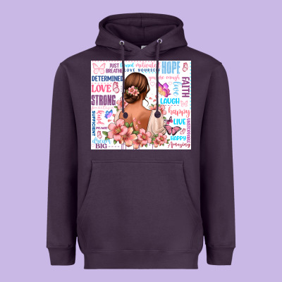 Positive Affirmations Girl Heavyweight Hoodie Designed By Maliassmallbusiness
