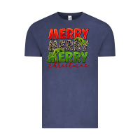 Vintage Denim Merry christmas Vintage Tee - FaDigitalArtStudio