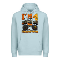 Blue Mist i'm four this is how i roll monster truck birthday Premium Hoodie - Jasminsmagicworld