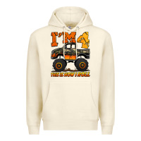 Sandshell i'm four this is how i roll monster truck birthday Premium Hoodie - Jasminsmagicworld