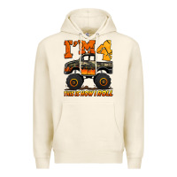 Tofu i'm four this is how i roll monster truck birthday Premium Hoodie - Jasminsmagicworld