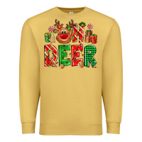 Antique Gold Oh deer Reindeer Premium Sweatshirt - NancyCooperArtShop