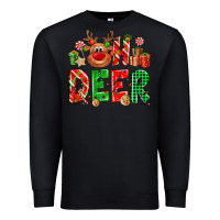 Black Oh deer Reindeer Premium Sweatshirt - NancyCooperArtShop