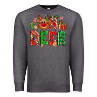 Charcoal Heather Oh deer Reindeer Premium Sweatshirt - NancyCooperArtShop