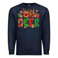 Navy Oh deer Reindeer Premium Sweatshirt - NancyCooperArtShop