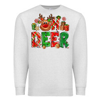 Oatmeal Heather Oh deer Reindeer Premium Sweatshirt - NancyCooperArtShop