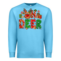 Ocean Blue Oh deer Reindeer Premium Sweatshirt - NancyCooperArtShop