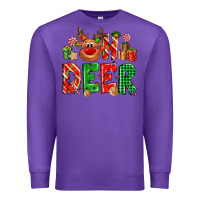 Purple Oh deer Reindeer Premium Sweatshirt - NancyCooperArtShop