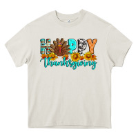 Cream Happy Thanksgiving Heavy Core Tee - Artiststas