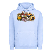 Pigment Grape Ice farm animals school bus Urban Hoodie - texasbilliewilder