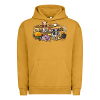 Pigment Peanut Butter farm animals school bus Urban Hoodie - texasbilliewilder