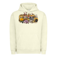 Pigment Pistachio farm animals school bus Urban Hoodie - texasbilliewilder