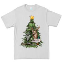 Dove Grey hunting christmas tree Premium Tee - MaliasSmallBusiness