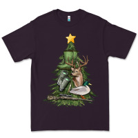 Plum hunting christmas tree Premium Tee - MaliasSmallBusiness
