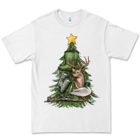 White hunting christmas tree Premium Tee - MaliasSmallBusiness
