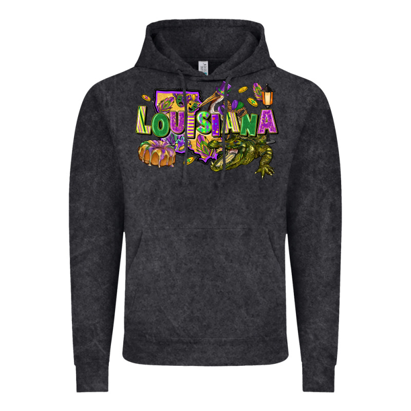 Louisiana Mardi Gras Vintage Hoodie by FaDigitalArtStudio | Teevron