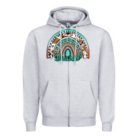 Heather Grey blessed western rainbow Zipper Hoodie - Jasminsmagicworld