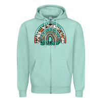 Seafoam blessed western rainbow Zipper Hoodie - Jasminsmagicworld