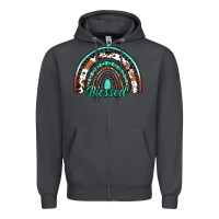 Smoke blessed western rainbow Zipper Hoodie - Jasminsmagicworld