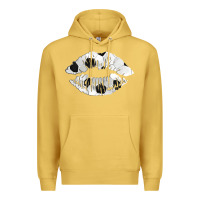 Antique Gold soccer lips Premium Hoodie - AdoDesignShop