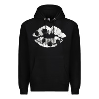 Black soccer lips Premium Hoodie - AdoDesignShop