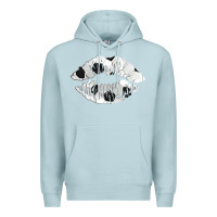 Blue Mist soccer lips Premium Hoodie - AdoDesignShop