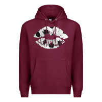 Burgundy soccer lips Premium Hoodie - AdoDesignShop