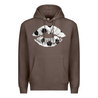 Coffee soccer lips Premium Hoodie - AdoDesignShop