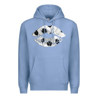 Colony Blue soccer lips Premium Hoodie - AdoDesignShop