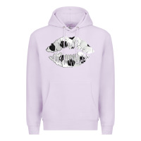 Lilac soccer lips Premium Hoodie - AdoDesignShop