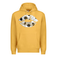 Mustard soccer lips Premium Hoodie - AdoDesignShop