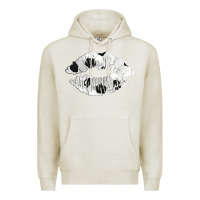 Oatmeal Heather soccer lips Premium Hoodie - AdoDesignShop