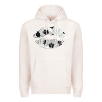 Pale Pink soccer lips Premium Hoodie - AdoDesignShop