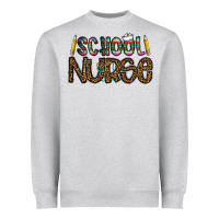 Heather Grey school nurse Heavyweight Sweatshirt - CowhideDigitalArt