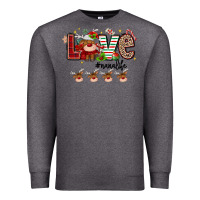 Charcoal Heather love christmas Premium Sweatshirt - MaliasSmallBusiness