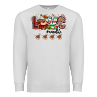 Dove Grey love christmas Premium Sweatshirt - MaliasSmallBusiness