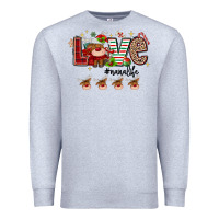 Heather Grey love christmas Premium Sweatshirt - MaliasSmallBusiness