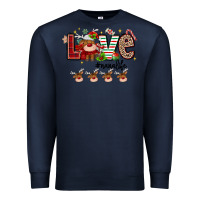 Navy love christmas Premium Sweatshirt - MaliasSmallBusiness