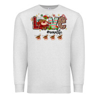 Oatmeal Heather love christmas Premium Sweatshirt - MaliasSmallBusiness