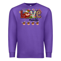 Purple love christmas Premium Sweatshirt - MaliasSmallBusiness